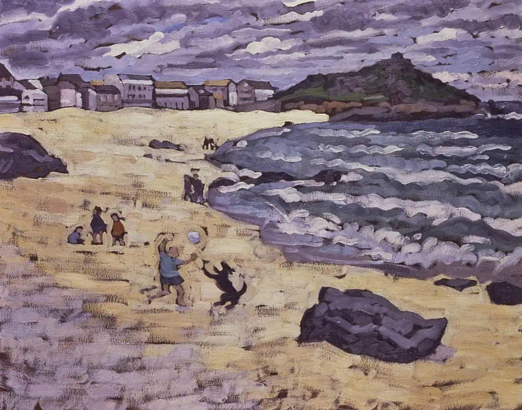 Crusaid 1998 - Paul Simonon - Portmeiron Beach - Oil on canvas 76.2 x 61cm 